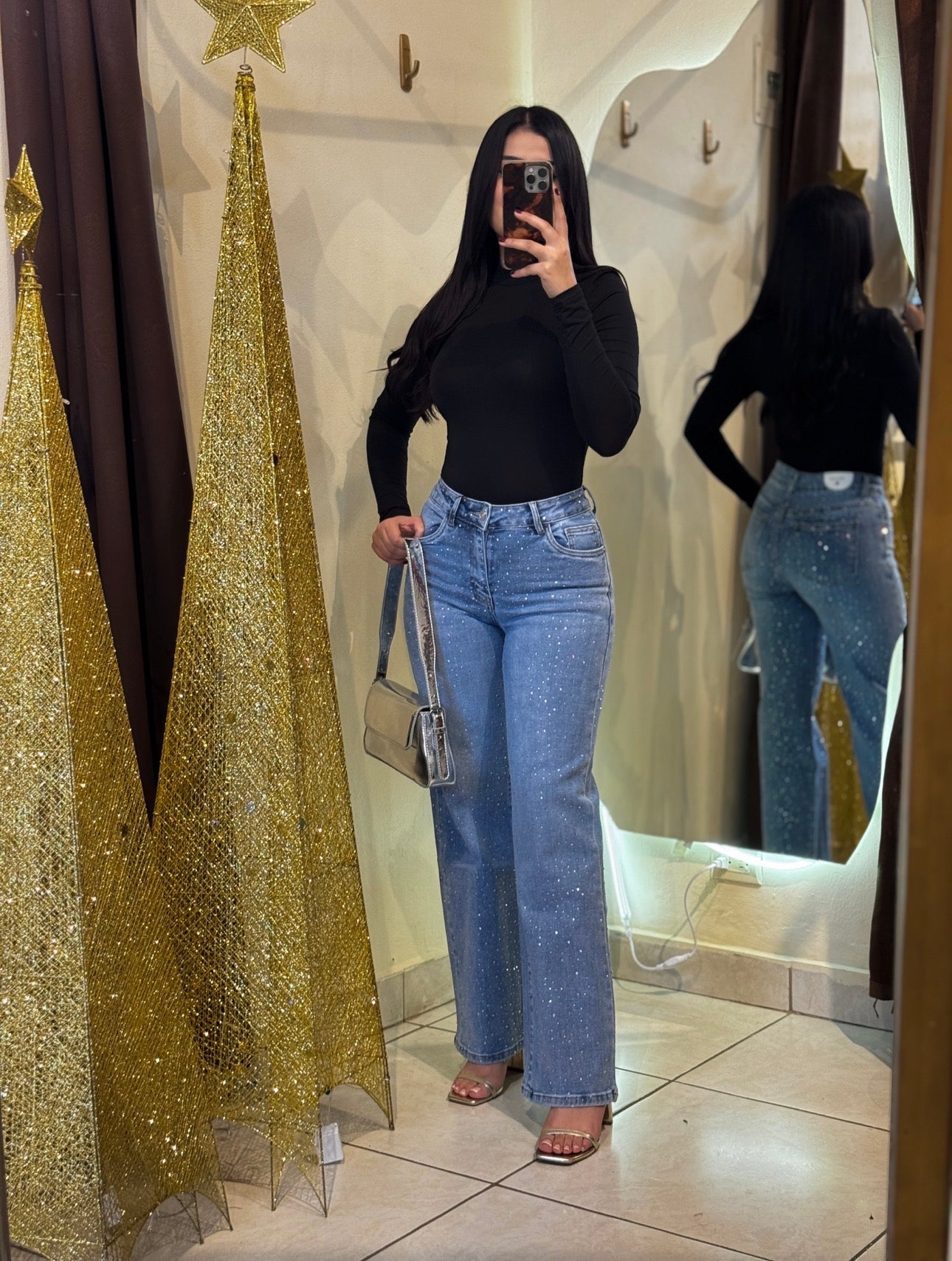 Straight pleateds jeans