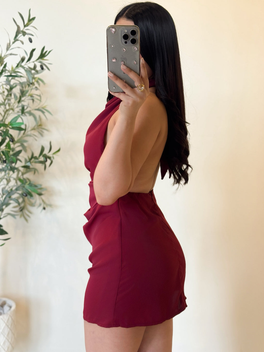 Vestido satín mini