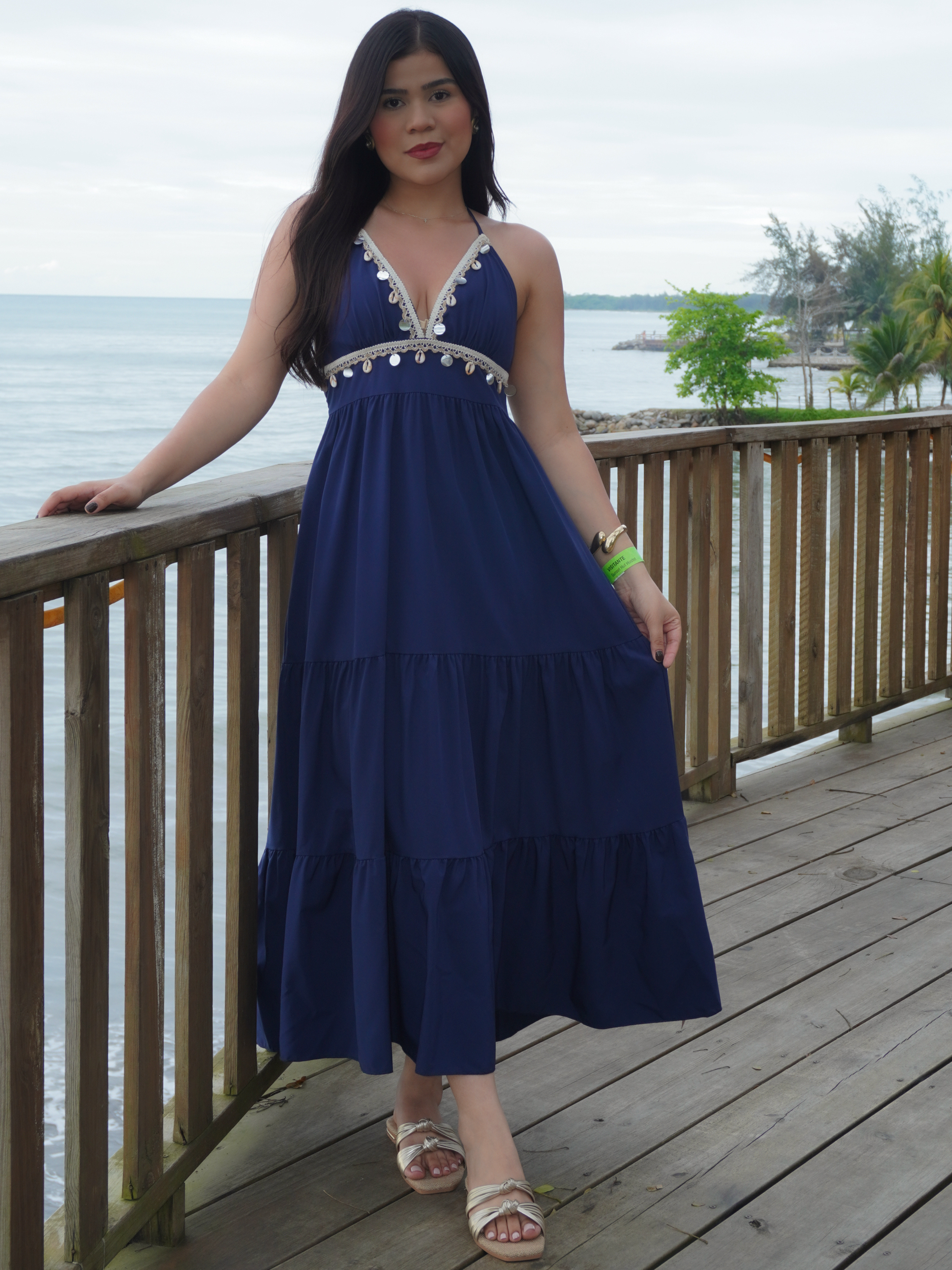 Maxi vestido halter