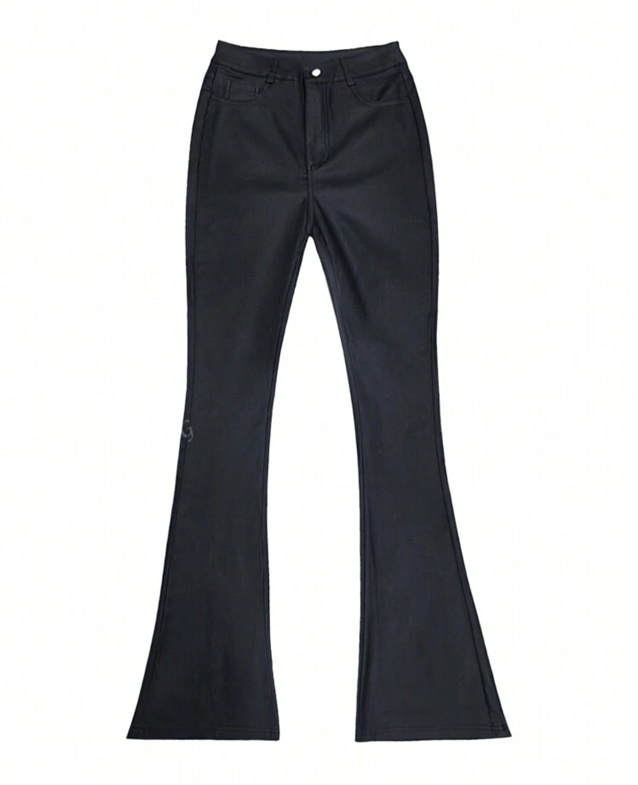 Pantalón campana de cuero