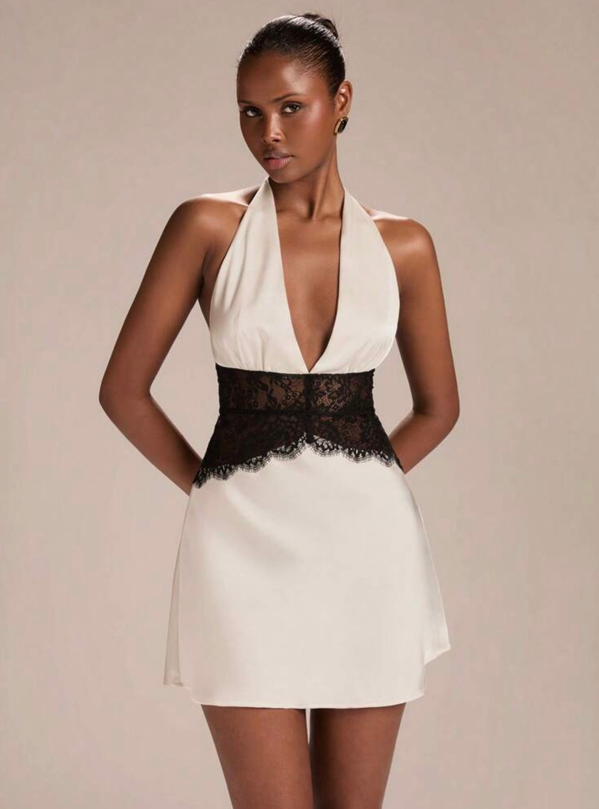 Mini Dress satin halter
