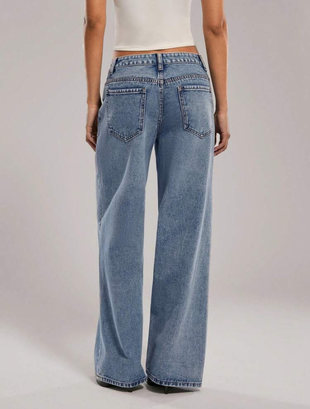 Jeans Wide Leg Low Rise