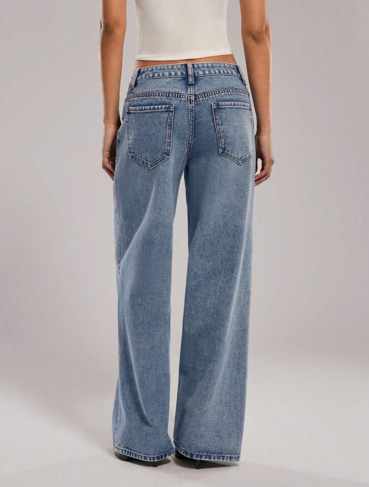 Jeans Wide Leg Low Rise