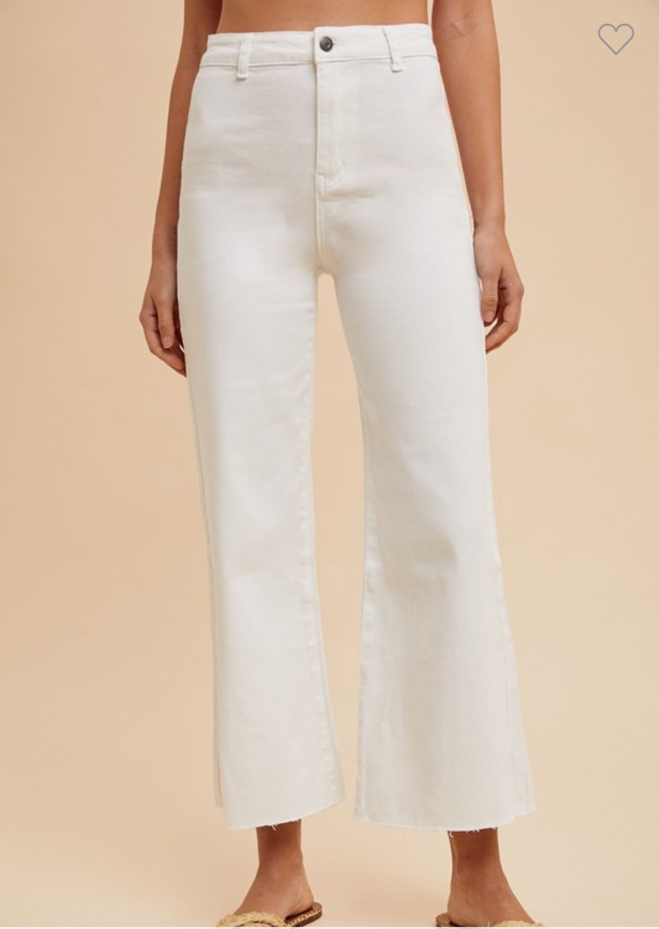 Wide leg cropped jean