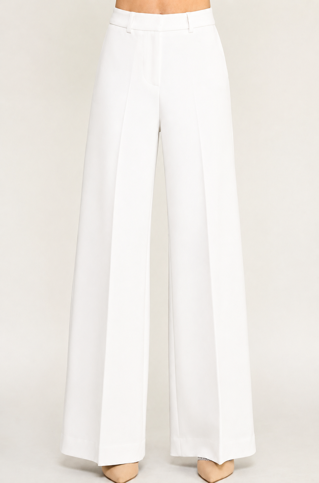 Pantalón de tela blanco