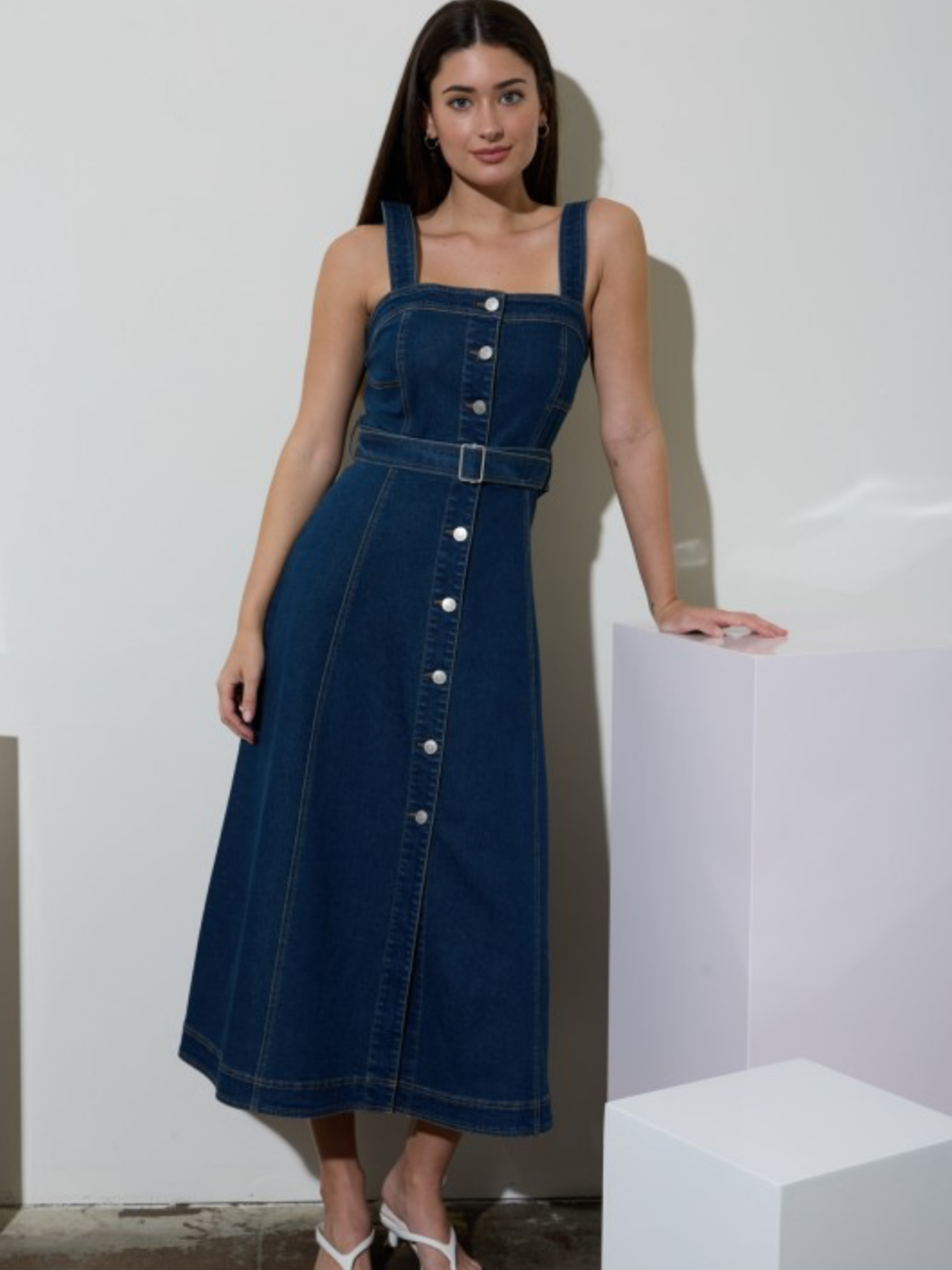 Denim Dress midi